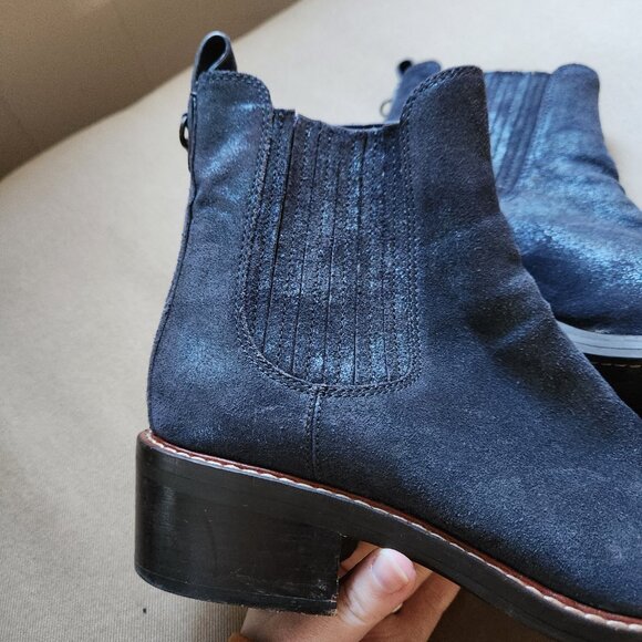 COACH Bowery Chelea Denim Booties - Picture 2 of 8